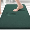 image:imageSmiry Memory Foam Bath Mat 36x24 Extra Soft NonSlip Bathroom Rug Ultra Absorbent Quick Dry Machine Washable Bathroom Mat for Shower Tub amp Floor Decor Navy BlueGreen