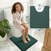 image:imageSmiry Memory Foam Bath Mat 36x24 Extra Soft NonSlip Bathroom Rug Ultra Absorbent Quick Dry Machine Washable Bathroom Mat for Shower Tub amp Floor Decor Navy BlueGreen