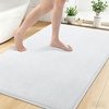 image:imageSmiry Memory Foam Bath Mat 36x24 Extra Soft NonSlip Bathroom Rug Ultra Absorbent Quick Dry Machine Washable Bathroom Mat for Shower Tub amp Floor Decor Navy BlueWhite