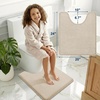 image:imageSmiry Memory Foam Bath Mat 36x24 Extra Soft NonSlip Bathroom Rug Ultra Absorbent Quick Dry Machine Washable Bathroom Mat for Shower Tub amp Floor Decor Navy BlueBeige