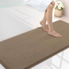 image:imageSmiry Memory Foam Bath Mat 36x24 Extra Soft NonSlip Bathroom Rug Ultra Absorbent Quick Dry Machine Washable Bathroom Mat for Shower Tub amp Floor Decor Navy BlueCamel
