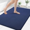 image:imageSmiry Memory Foam Bath Mat 36x24 Extra Soft NonSlip Bathroom Rug Ultra Absorbent Quick Dry Machine Washable Bathroom Mat for Shower Tub amp Floor Decor Navy BlueNavy Blue