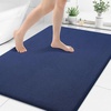 image:imageSmiry Memory Foam Bath Mat 36x24 Extra Soft NonSlip Bathroom Rug Ultra Absorbent Quick Dry Machine Washable Bathroom Mat for Shower Tub amp Floor Decor Navy BlueNavy Blue