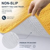 image:imageSmiry Striped Thick Bathroom Rug and Contour Toilet Rug Size 47x17  UShaped 24x20 in Yellow 2 Item Bundle