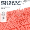 image:imageSmiry Striped Thick Bathroom Rug and Contour Toilet Rug Size 59x24  UShaped 24x20 in Coral 2 Item Bundle