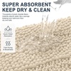image:imageSmiry Striped Thick Bathroom Rug and Contour Toilet Rug Size 70x24  UShaped 24x20 in Sand 2 Item Bundle