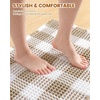 image:imageSmiry Waffle Bath Mat 30x20 Extra Soft Absorbent Checkered Bathroom Rugs Non Slip Quick Dry Machine Washable Boho Bath Rugs with Tassels for Bathroom Floor Tub Shower Brown amp WhiteBrown  White