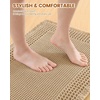 image:imageSmiry Waffle Bath Mat 32x20 Extra Soft Absorbent Bathroom Rugs Non Slip Machine Washable Quick Dry Boho Bath Rugs with Tassels for Bathroom Floor Tub Shower BrownBrown