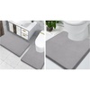 image:imageSmiry Chenille Bathroom Rugs 30x20 and UShaped Toilet Bath Rugs 24x2020x20 Extra Soft and Absorbent Shaggy Bath Mat Machine Washable NonSlip Plush Carpet Grey