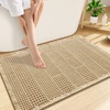image:imageSmiry Waffle Bath Mat 32x20 Extra Soft Absorbent Bathroom Rugs Non Slip Quick Dry Machine Washable Bath Rugs with Tassels for Bathroom Floor Tub Shower BrownBrown