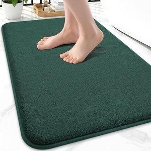 image:imageSmiry Memory Foam Bath Mat 36x24 Extra Soft NonSlip Bathroom Rug Ultra Absorbent Quick Dry Machine Washable Bathroom Mat for Shower Tub amp Floor Decor Navy BlueGreen