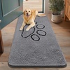 image:imageSmiry Bathroom Rugs Mat 30x20 Grey Dog Door Mat for Muddy Paws 48x30 Grey