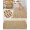 image:imageSmiry Bathroom Rugs Set 2 Piece30x20 Plus 30x20 Extra Soft Absorbent Bath Mat Non Slip Machine Washable Quick Dry Bath Rugs for Bathroom Floor Tub Shower BrownampGrey