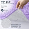 image:imageSmiry Striped Thick Bathroom Rug and Contour Toilet Rug Size 30x20  UShaped 24x20 in Lavender 2 Item Bundle