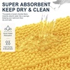 image:imageSmiry Striped Thick Bathroom Rug and Contour Toilet Rug Size 36x24  UShaped 24x20 in Yellow 2 Item Bundle