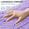image:imageSmiry Striped Thick Bathroom Rug and Contour Toilet Rug Size 70x24  UShaped 24x20 in Lavender 2 Item Bundle