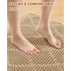 image:imageSmiry Waffle Bath Mat 30x20 Soft Absorbent Non Slip Bathroom Rug with Tassels Machine Washable Quick Dry Bath Mat for Bathroom Floor Tub Shower Home Decor Accessories BrownBrown