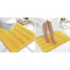 image:imageSmiry Striped Thick Bathroom Rug and Contour Toilet Rug Size 36x24  UShaped 24x20 in Yellow 2 Item Bundle