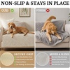 image:imageSmiry Waterproof Couch Cover for Dogs Washable Non Slip Plush Flannel Couch Protector Pet Friendly Soft Sofa Covers for Living Room Grey 36 x 71Apricot