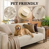 image:imageSmiry Waterproof Couch Cover for Dogs Washable Non Slip Plush Flannel Couch Protector Pet Friendly Soft Sofa Covers for Living Room Grey 36 x 71Apricot