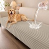 image:imageSmiry Waterproof Couch Cover for Dogs Washable Non Slip Plush Flannel Couch Protector Pet Friendly Soft Sofa Covers for Living Room Grey 36 x 71Apricot