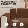 image:imageSmiry Waterproof Couch Cover for Dogs Washable Non Slip Plush Flannel Couch Protector Pet Friendly Soft Sofa Covers for Living Room Grey 36 x 71Brown