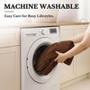 image:imageSmiry Waterproof Couch Cover for Dogs Washable Non Slip Plush Flannel Couch Protector Pet Friendly Soft Sofa Covers for Living Room Grey 36 x 71Brown