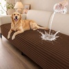 image:imageSmiry Waterproof Couch Cover for Dogs Washable Non Slip Plush Flannel Couch Protector Pet Friendly Soft Sofa Covers for Living Room Grey 36 x 71Brown