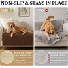 image:imageSmiry Waterproof Couch Cover for Dogs Washable Non Slip Plush Flannel Couch Protector Pet Friendly Soft Sofa Covers for Living Room Grey 36 x 71Brown