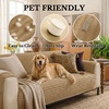 image:imageSmiry Waterproof Couch Cover for Dogs Washable Non Slip Plush Flannel Couch Protector Pet Friendly Soft Sofa Covers for Living Room Grey 36 x 71Camel