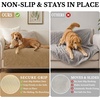 image:imageSmiry Waterproof Couch Cover for Dogs Washable Non Slip Plush Flannel Couch Protector Pet Friendly Soft Sofa Covers for Living Room Grey 36 x 71Camel