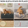 image:imageSmiry Waterproof Couch Cover for Dogs Washable Non Slip Plush Flannel Couch Protector Pet Friendly Soft Sofa Covers for Living Room Grey 36 x 71Dark Grey