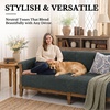 image:imageSmiry Waterproof Couch Cover for Dogs Washable Non Slip Plush Flannel Couch Protector Pet Friendly Soft Sofa Covers for Living Room Grey 36 x 71Dark Grey