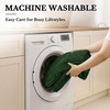 image:imageSmiry Waterproof Couch Cover for Dogs Washable Non Slip Plush Flannel Couch Protector Pet Friendly Soft Sofa Covers for Living Room Grey 36 x 71Dark Green