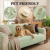 image:imageSmiry Waterproof Couch Cover for Dogs Washable Non Slip Plush Flannel Couch Protector Pet Friendly Soft Sofa Covers for Living Room Grey 36 x 71Green