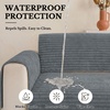 image:imageSmiry Waterproof Couch Cover for Dogs Washable Non Slip Plush Flannel Couch Protector Pet Friendly Soft Sofa Covers for Living Room Grey 36 x 71Grey
