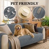 image:imageSmiry Waterproof Couch Cover for Dogs Washable Non Slip Plush Flannel Couch Protector Pet Friendly Soft Sofa Covers for Living Room Grey 36 x 71Grey