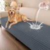 image:imageSmiry Waterproof Couch Cover for Dogs Washable Non Slip Plush Flannel Couch Protector Pet Friendly Soft Sofa Covers for Living Room Grey 36 x 71Grey