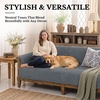 image:imageSmiry Waterproof Couch Cover for Dogs Washable Non Slip Plush Flannel Couch Protector Pet Friendly Soft Sofa Covers for Living Room Grey 36 x 71Grey