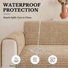 image:imageSmiry Waterproof Couch Cover for Dogs Washable Non Slip Plush Flannel Couch Protector Pet Friendly Soft Sofa Covers for Living Room Grey 36 x 71Khaki