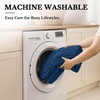 image:imageSmiry Waterproof Couch Cover for Dogs Washable Non Slip Plush Flannel Couch Protector Pet Friendly Soft Sofa Covers for Living Room Grey 36 x 71Navy Blue