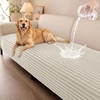 image:imageSmiry Waterproof Couch Cover for Dogs Washable Non Slip Plush Flannel Couch Protector Pet Friendly Soft Sofa Covers for Living Room Grey 36 x 71White