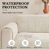 image:imageSmiry Waterproof Couch Cover for Dogs Washable Non Slip Plush Flannel Couch Protector Pet Friendly Soft Sofa Covers for Living Room Grey 36 x 71White