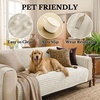 image:imageSmiry Waterproof Couch Cover for Dogs Washable Non Slip Plush Flannel Couch Protector Pet Friendly Soft Sofa Covers for Living Room Grey 36 x 71White