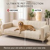 image:imageSmiry Waterproof Couch Covers for Dogs Washable Non Slip Plush Pet Sofa Cover Scratch Resistant Flannel Furniture Protector for Dogs Navy 36 x 71Apricot