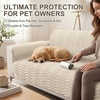 image:imageSmiry Waterproof Couch Covers for Dogs Washable Non Slip Plush Pet Sofa Cover Scratch Resistant Flannel Furniture Protector for Dogs Navy 36 x 71Apricot