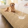 image:imageSmiry Waterproof Couch Covers for Dogs Washable Non Slip Plush Pet Sofa Cover Scratch Resistant Flannel Furniture Protector for Dogs Navy 36 x 71Camel