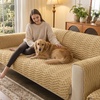 image:imageSmiry Waterproof Couch Covers for Dogs Washable Non Slip Plush Pet Sofa Cover Scratch Resistant Flannel Furniture Protector for Dogs Navy 36 x 71Camel