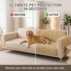image:imageSmiry Waterproof Couch Covers for Dogs Washable Non Slip Plush Pet Sofa Cover Scratch Resistant Flannel Furniture Protector for Dogs Navy 36 x 71Camel