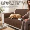 image:imageSmiry Waterproof Couch Covers for Dogs Washable Non Slip Plush Pet Sofa Cover Scratch Resistant Flannel Furniture Protector for Dogs Navy 36 x 71Chocolate